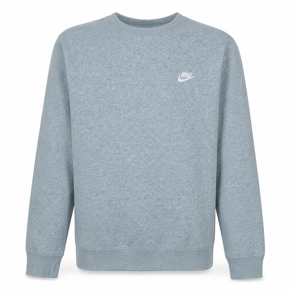 Front view of Nike Men's Grey Crew Neck Pullover Sweatshirt, size S