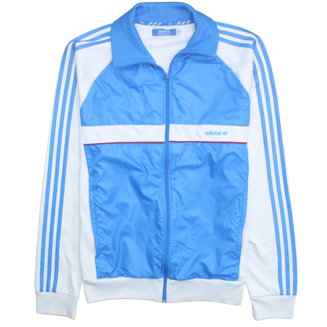 Adidas Men's Blue Full Zip Sports Sweatshirt Size L Retro Track Top