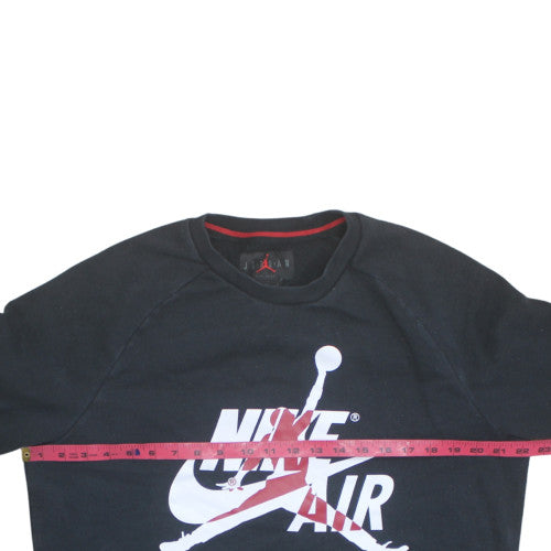 Nike Jordan Air Mens Black L Sweatshirt Crew Neck Pullover