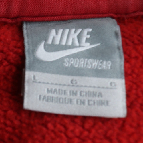 Nike Men's Red Full Zip Hoodie L Fleece Sportswear