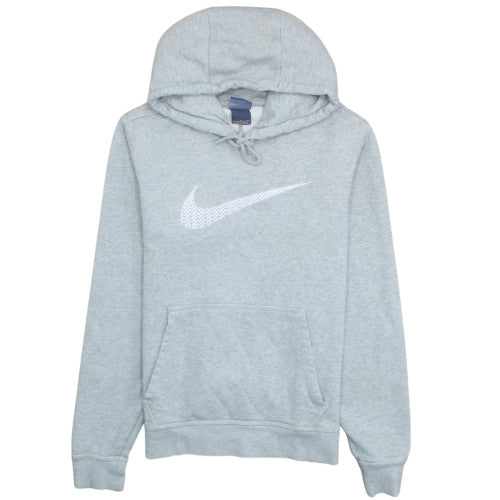 Nike Boys Grey Pullover Hoodie Small Cotton Blend Kangaroo Pocket