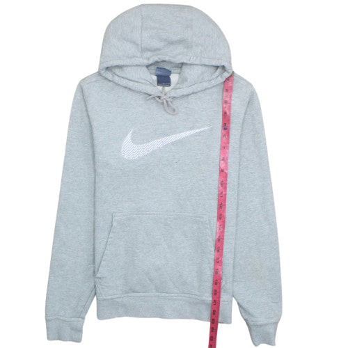 Nike Boys Grey Pullover Hoodie Small Cotton Blend Kangaroo Pocket