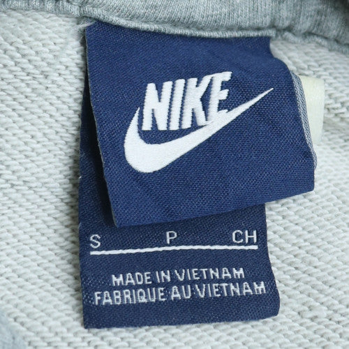 Nike Boys Grey Pullover Hoodie Small Cotton Blend Kangaroo Pocket