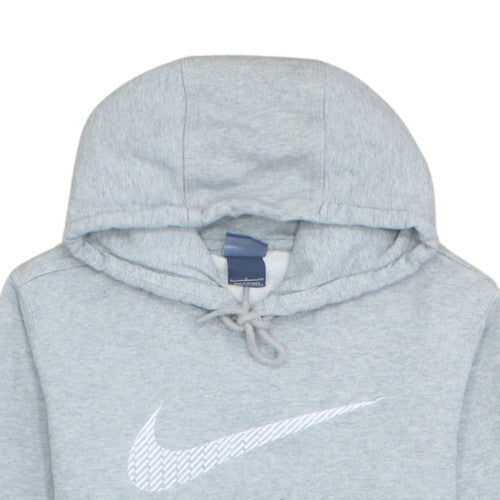 Nike Boys Grey Pullover Hoodie Small Cotton Blend Kangaroo Pocket