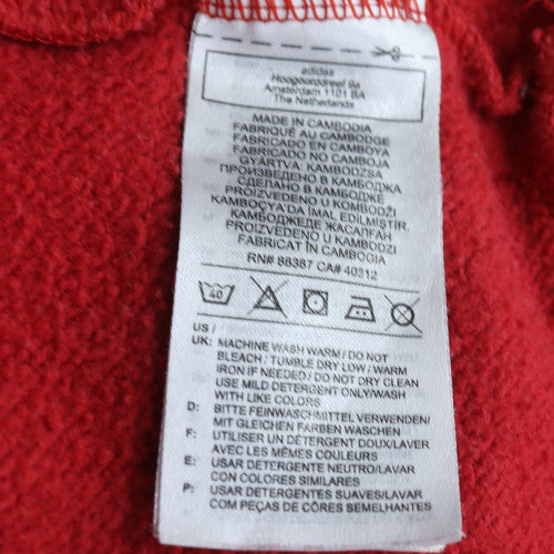 Adidas Men's Red 2XL Pullover Hoodie Fleece Sports Sweatshirt