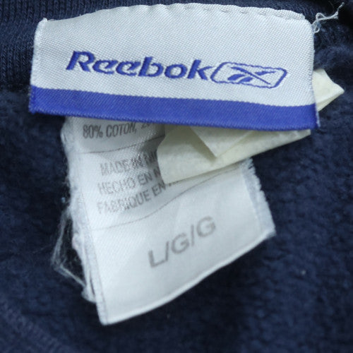 Reebok Mens Grey Denver Broncos Pullover Sweatshirt Size L Vintage
