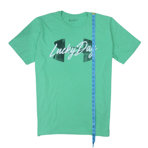 Under Armour Men's Green 'Lucky Day' Graphic T-Shirt XXL Loose Fit