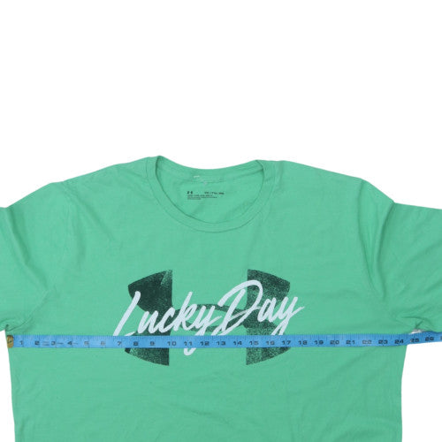 Under Armour Men's Green 'Lucky Day' Graphic T-Shirt XXL Loose Fit