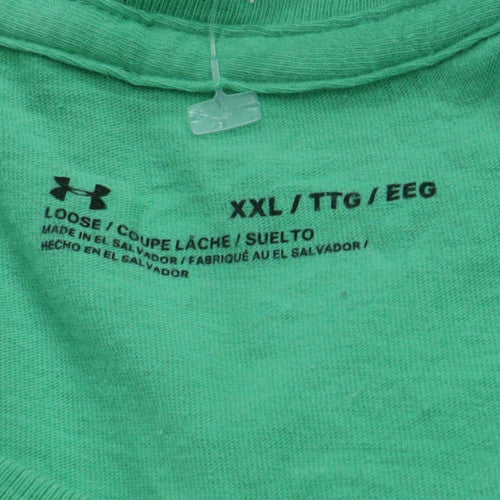 Under Armour Men's Green 'Lucky Day' Graphic T-Shirt XXL Loose Fit