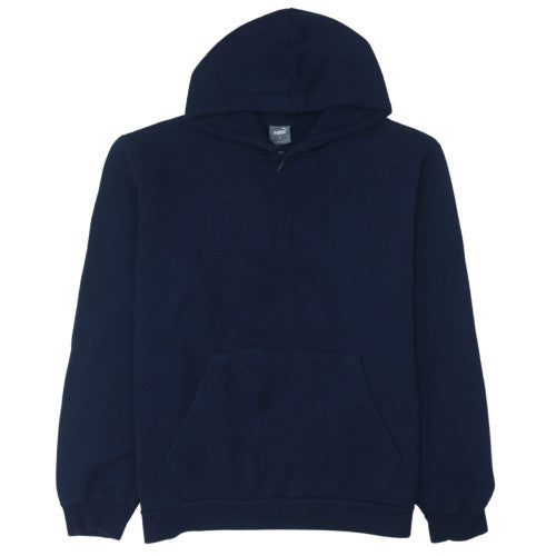 Puma Mens Blue XL Pullover Hoodie Fleece Logo Sports Sweatshirt