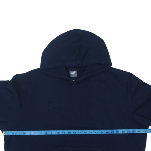Puma Mens Blue XL Pullover Hoodie Fleece Logo Sports Sweatshirt
