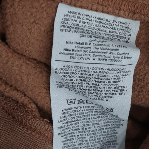 Nike Womens Brown Small Pullover Sweatshirt Crew Neck Cotton Blend