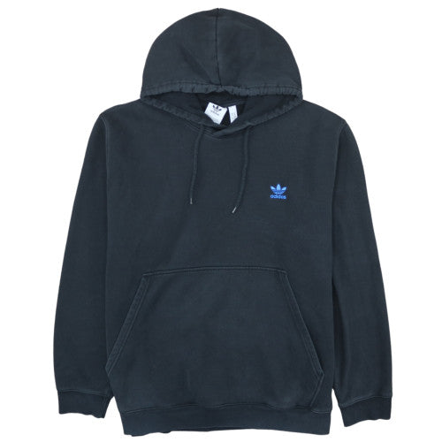 adidas Men Black 2XL Pullover Hoodie with Logo and Pockets
