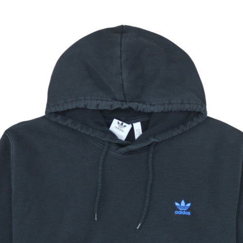 adidas Men Black 2XL Pullover Hoodie with Logo and Pockets