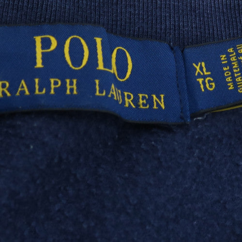 Ralph Lauren Men Blue XL Pullover Crew Neck Sweatshirt Embroidered Bear