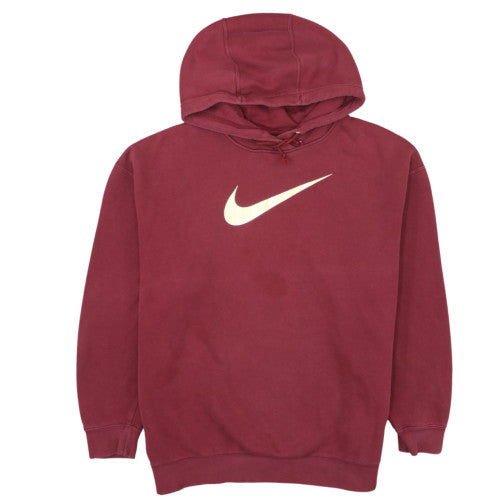 Nike Women's Burgundy Pullover Hoodie Medium Cotton Blend Sweatshirt