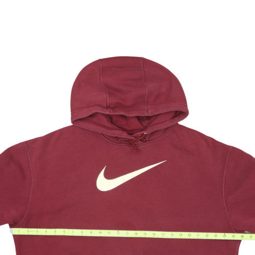 Nike Women's Burgundy Pullover Hoodie Medium Cotton Blend Sweatshirt