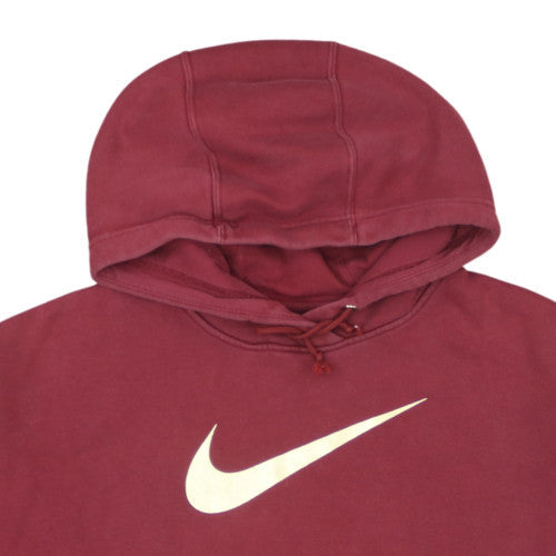 Nike Women's Burgundy Pullover Hoodie Medium Cotton Blend Sweatshirt