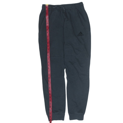 Adidas Men's Black Jogger Trousers Size S Regular Fit Cotton Blend