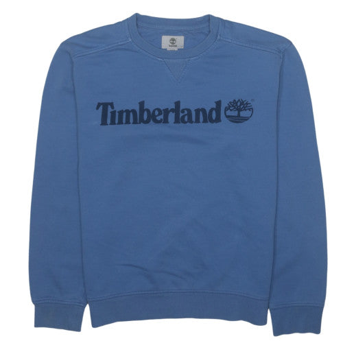 Timberland Men's Blue Regular Fit Logo Crew Neck Sweatshirt M