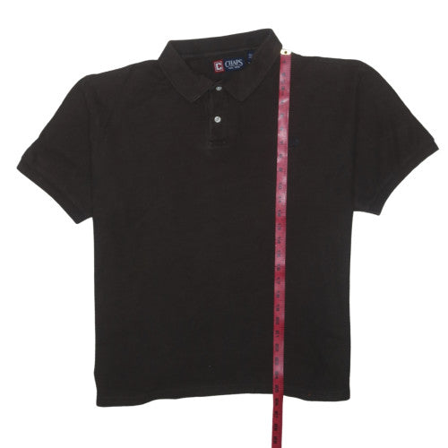 Chaps Men's Black XL Cotton Short Sleeve Polo Shirt