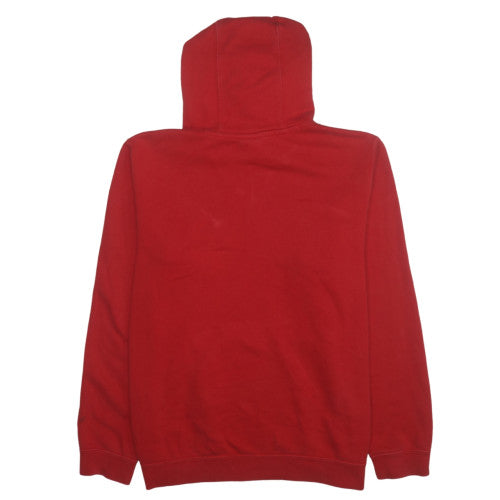 Nike Men's Red Pullover Hoodie L Fleece Regular Fit Logo Sweatshirt