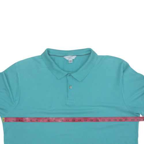 Calvin Klein Men's Blue Pima Cotton Body Fit Polo Shirt XL