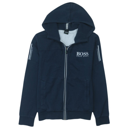 Hugo Boss Mens Blue Regular Fit Full Zip Hoodie Size M