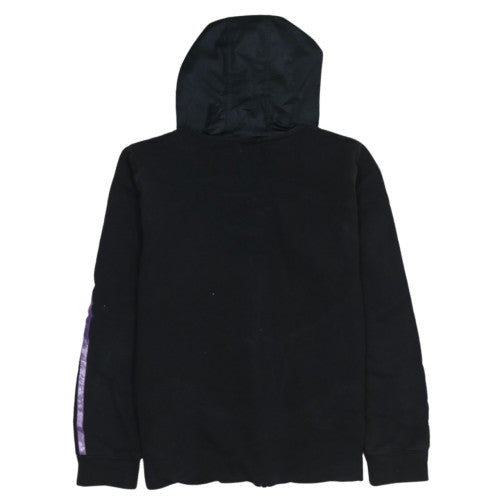 Adidas Womens Black Purple Full Zip Hooded Sweatshirt Size 16