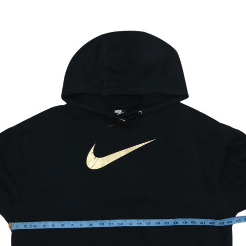 Nike Women's Black Gold Logo Pullover Hoodie Size M