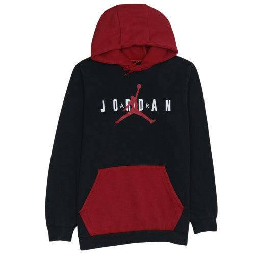 Jordan Men's Black Red Pullover Hoodie L Fleece Logo Sportswear