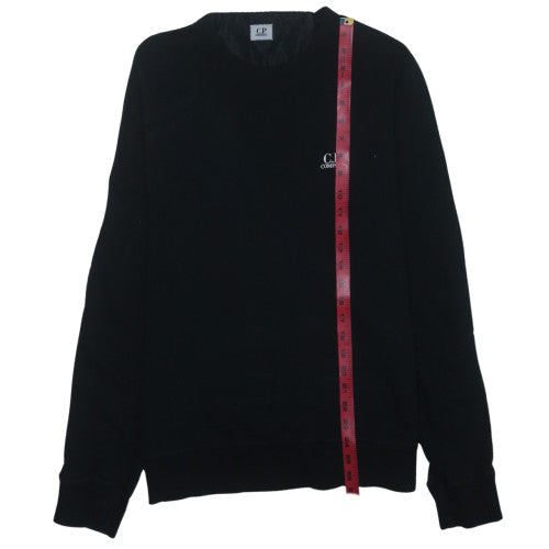 C.P. Company Men's Black Cotton Crew Neck Sweatshirt Size L