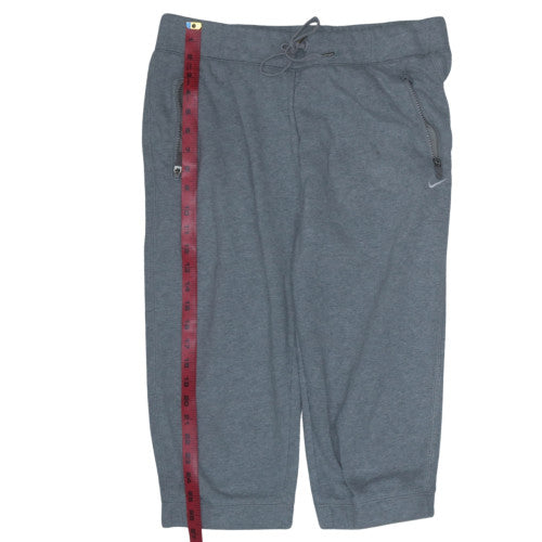 Nike Womens Grey Capri Sweatpants Size M Drawstring Pockets