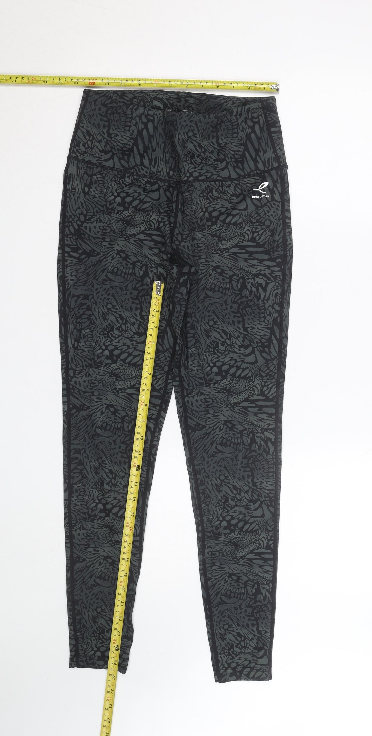 Energetics Womens Black Geometric DryPlus Active Leggings Size M