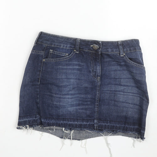 Dorothy Perkins Women’s Blue Denim Mini Skirt Size 10 Cotton Casual