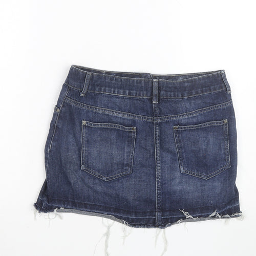 Dorothy Perkins Women’s Blue Denim Mini Skirt Size 10 Cotton Casual