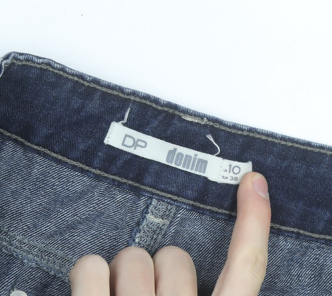 Dorothy Perkins Women’s Blue Denim Mini Skirt Size 10 Cotton Casual