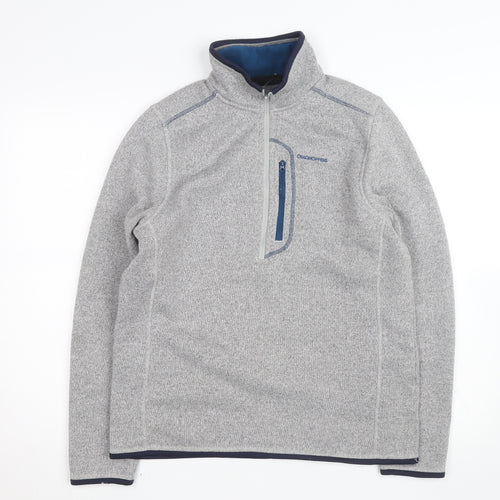 Craghoppers Men's Grey Fleece Half Zip Jacket Size M Regular Fit