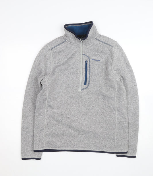 Craghoppers Men's Grey Fleece Half Zip Jacket Size M Regular Fit