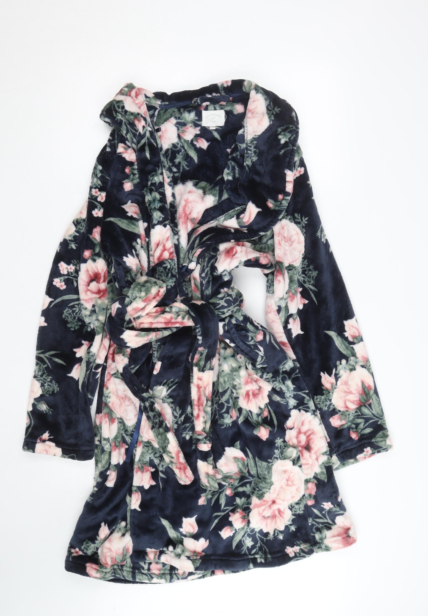 Next Womens Multicoloured Floral Fleece Robe XL Kimono Style