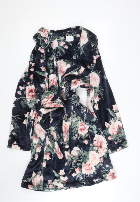 Next Womens Multicoloured Floral Fleece Robe XL Kimono Style