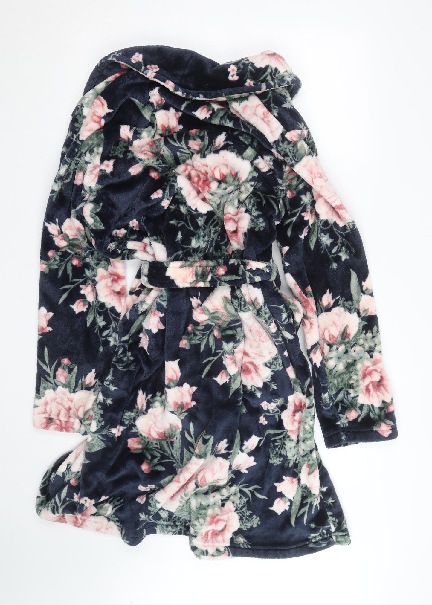 Next Womens Multicoloured Floral Fleece Robe XL Kimono Style