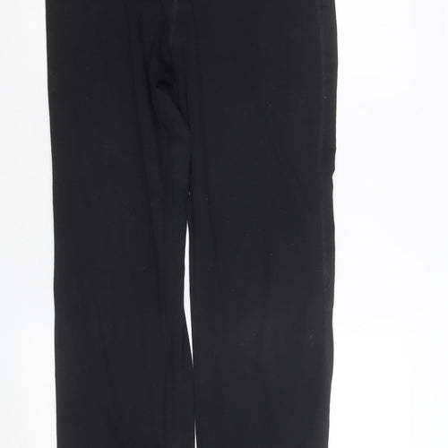 Dunnes Stores Womens Black Straight Leg Jersey Yoga Trousers Size 12