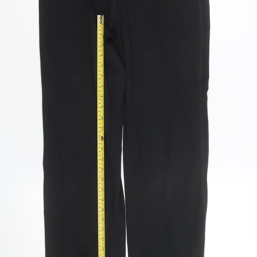 Dunnes Stores Womens Black Straight Leg Jersey Yoga Trousers Size 12