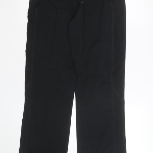 Dunnes Stores Womens Black Straight Leg Jersey Yoga Trousers Size 12