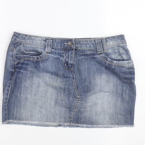 S. Bermond for Dunnes Women Blue Denim Mini Skirt Size 10