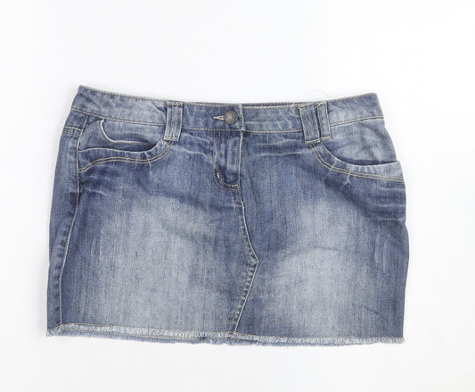S. Bermond for Dunnes Women Blue Denim Mini Skirt Size 10