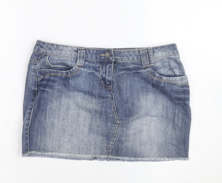 S. Bermond for Dunnes Women Blue Denim Mini Skirt Size 10