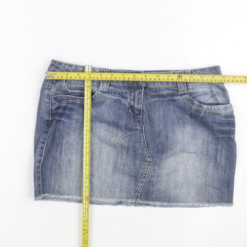 S. Bermond for Dunnes Women Blue Denim Mini Skirt Size 10