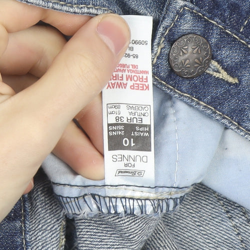 S. Bermond for Dunnes Women Blue Denim Mini Skirt Size 10